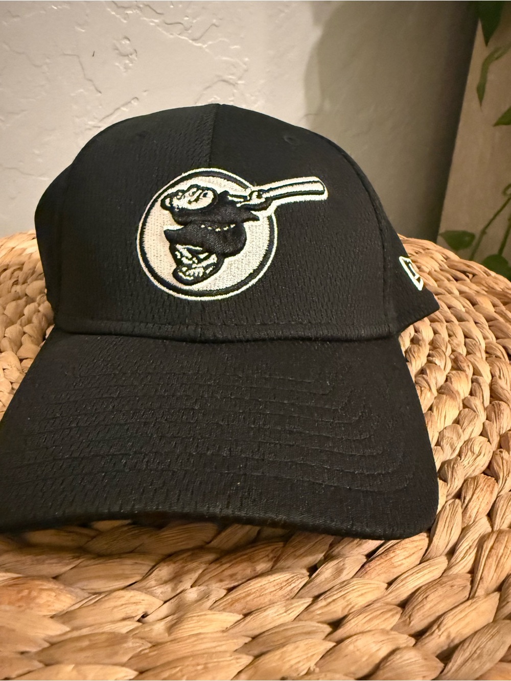 New Era Black Baseball Cap with Embroidered Logo